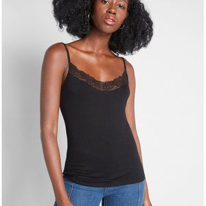 Modcloth- Daily Luxe Lace Trim Camisole NWOT